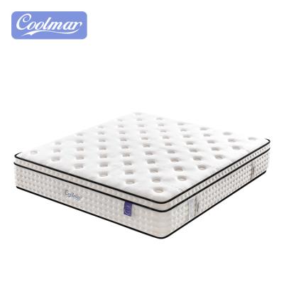 China Factory Price Hypoallergenic 35cm Rolled Up Pocket Spring Box Spring Queen Queen With Tencel Fabric High Elastic Pocket Spring Bed Sleep for sale