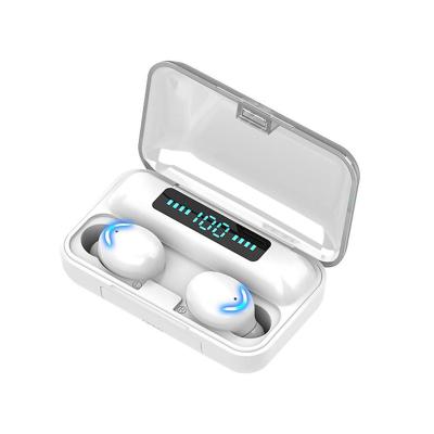 China In-Ear 8D 2000Mah F9 LCD Display Stereo Wireless Earphone Genuine Mini Bass Earbuds With Charging Case for sale