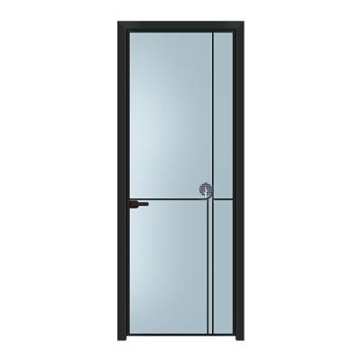 China BONIWA waterproof side hung doorDouble glass aluminum door for toilet with high quality aluminum handle profile 2.0 thickness for sale