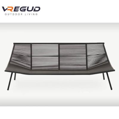 China Modern Outdoor Casual Aluminum Furniture Modern 2-Person Outdoor Sofa Set Sofa Frame Hotel Garden Patio Rope for sale