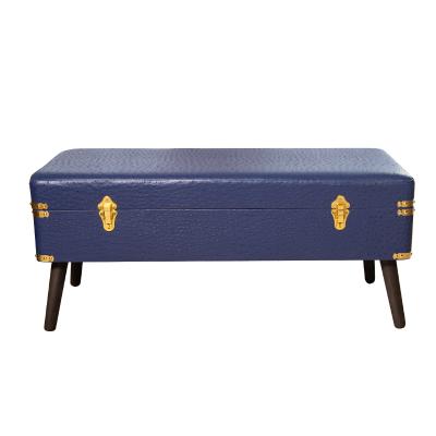 China Modern PU Bedroom Bed End Bench Sneak Long Wooden Bench Stools for sale