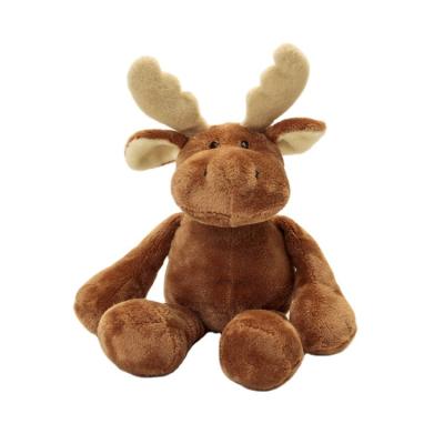 China Plush New Best Made Short Soft Brown Moose Reindeer Custom Christmas Plush for sale