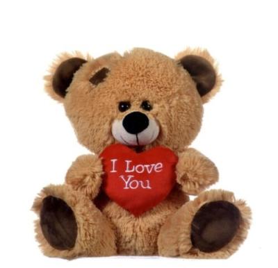 China Hot Sales Custom Stuffed Animal Red Heart Teddy Bear Soft Plush Toy Stuffed Valentine's Day Gifts for sale