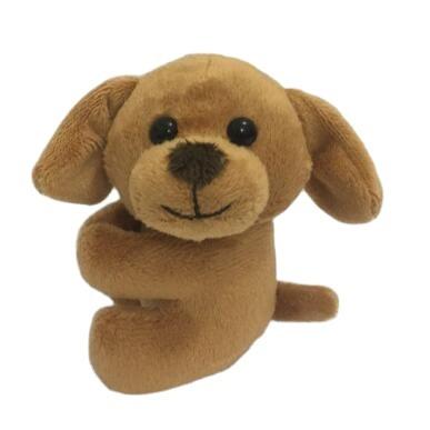 China Plush Top Sales Fashion To Promotional Gift Brown Softer Material Dog Clip Plush Animal Toys for sale