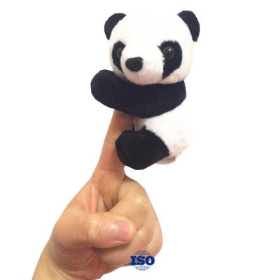 China Cute Mini Small Plush Black White Super Soft Short Material Clip Animal Stuffed Panda Plush Toy for sale