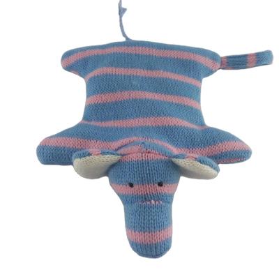 China New Product Premium Quality Elephant Sock Plush Monkey Design Soft Blue Knit Toy for sale