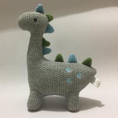 China Hot Sales New Custom Made Gray Doll Dinosaur Soft Crochet Toy Stuffed Animal for sale