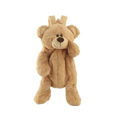 China Plush Novelty Teddy Bear Plush Soft Animal Golden Backpack for sale