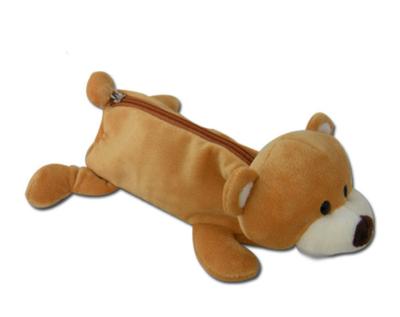 China CE EN71 Plush New Product Animal Dog Plush Softer Material Pencil Case for sale