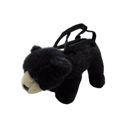 China 2018 Popular Cute Plush Gifts Design Black Stuffed Plush Animal Purse Bear Bag for sale