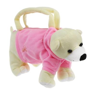 China New ODM Plush Animal White Puppy OEM Soft Plush Toy Bag for sale