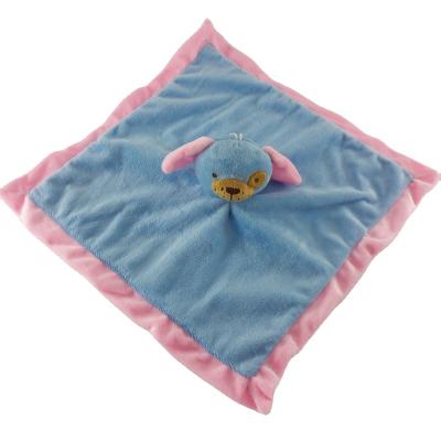 China Blue Rose Head Animal Plush Baby Blanket EN71 Standard Plush Baby Safe Material for sale