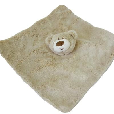 China CE EN71 Plush Design Golden Bear Plush Comforter Baby Popular Softer Material Blankets for sale