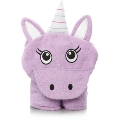 China New High Quality Safe Soft Plush Animal Custom Made Unicorn Plush CE EN71 Hooded Towel for sale