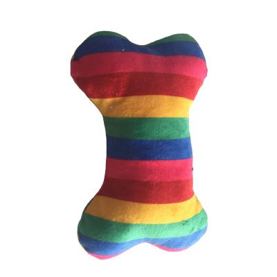 China Small MOQ Cheap Colorful Pet Products Soft Toy Bone Shape Plush Manufacturer for sale