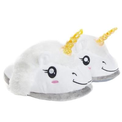 China 2018 Hot Cute Custom Animals Plush Kids White Unicorn Plush Unicorn Soft Stuffed Slippers for sale