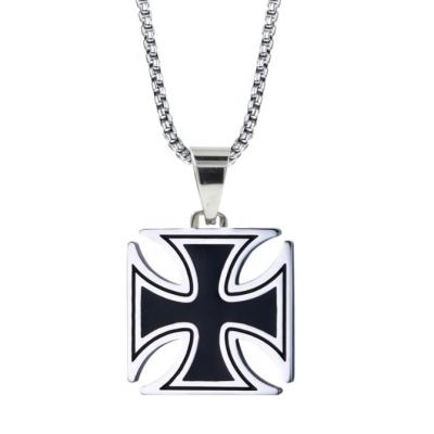 China Hiphop Cross Necklaces Pendants Enamel Jewelry Jesus Pendant Religious Design 316L Stainless Steel Charms for sale