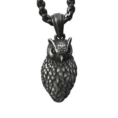 China Men's Accessories Pendant Owl Animal Design Necklaces Pendants 316L Stainless Steel Ethnic Jewelry Made in China for sale