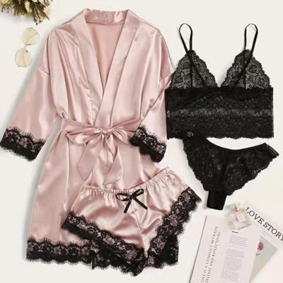 China Designer QUICK DRY Pajamas four pieces of sexy pajamas set of women's pajamas for sale