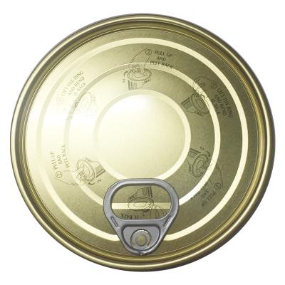 China Non Spill 603 Full Opening Tin Corn Pet Can Easy Open Lid Tuna Can Lid for sale