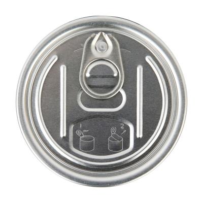 China Non Reverse 83mm 307# Aluminum Can Cap Ring Pulls Aluminum Easy Open Round End Cap Easy Open Lid for sale