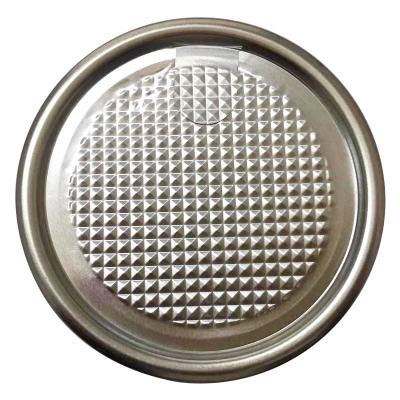 China OEM Child Safe 300# 72.8mm Tin Full Aperture Easy Peel off Lid for Powder Milk Jar Lids Tinplate Easy Peel Off End for sale