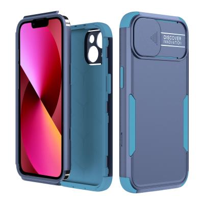 China New Shockproof Slide Camera Lens Protective Mobile Cell Phone Case Cover For Iphone 13 13 pro 13 pro Max With Camera Protection for sale