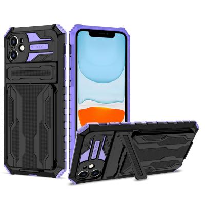 China Cell Phone Shockproof Case For iphone 13 Back Cover 3 In 1 Kickstand Resistant Shockproof Case For Iphone 11 12 for sale