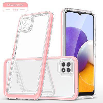 China Shockproof For Samsung Galaxy A12 Case Shockproof Soft TPU 3 In 1 Custom Clear Cell Phone Cases For Samsung A22 A32 A42 A82 5G for sale