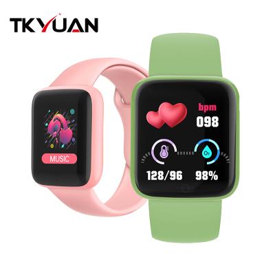 China Cheap Women Men Fitness Tracker Full Touch 1.44 Inch Touch Screen Macaron Color 1.44 Inch Full Touch Upgrade Reloj Smartwatch 2021 Tracker D20S Y68 for sale