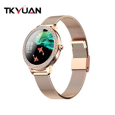 China New 2021 Touch Screen Women Smart Watch With Heart Rate Blood Oxygen Monitor Ladies IP67 Waterproof Smart Watch for sale