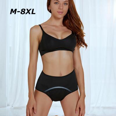 China M-8XL Antibacterial Women Plus Size 3 Layers Menstrual Period Underwear Leak Proof Menstrual Period Panties Teenage Girl for sale