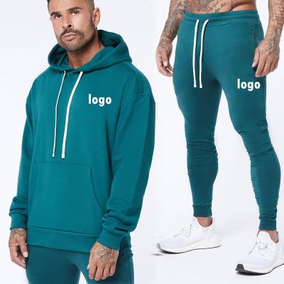 China Fashion Men's Breathable Workout Sports Tracksuit 2 Piece Hooded Sporty Casual Running Jogging Sets Sweatsuits Sports Suit for sale