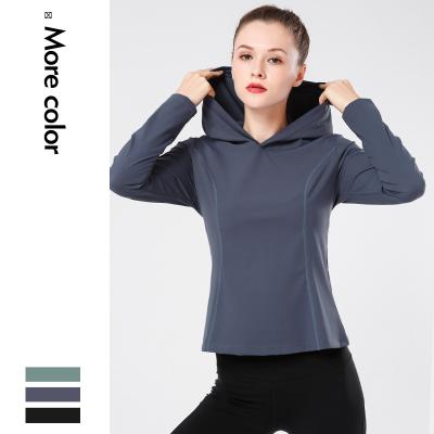 China Women's Dropshipping Pullover Hooded T-shirts Long Sleeve Sports Hoodie Breathable Lightweight Running Active Performance Sweatshirt for sale