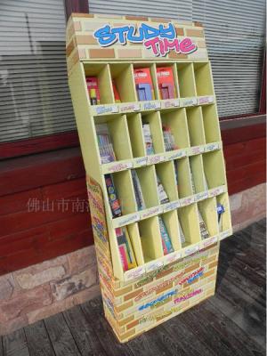 China Multilayer Magazine Paper Display Stand , Colorful Cardboard Newspaper Stands for sale