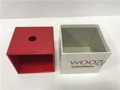 China Sturdy Corrugated Storage Box Lid And Base Sturcture Red / White Matt Lamination for sale