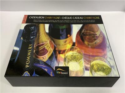 China W015 Coated Paper Cardboard Wine Boxes Rectangle 1200g Matte Lamination for sale