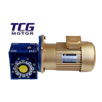 China 3HP 30RPM Hollow Shaft Worm Gear Motor NMRV TCG Series for sale