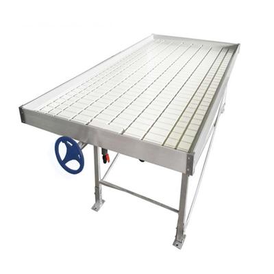 China Greenhouse Seedling Greenhouse Systems Hydroponics Vertical Flood Table Rack Growing Rolling Benches For Sale for sale