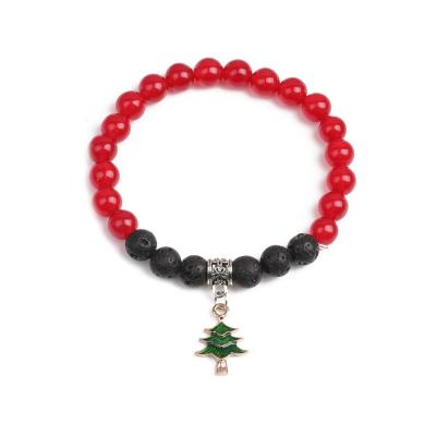 China FASHIONABLE Natural Stone RedJade Santa Claus Christmas Charm Bracelets from LUIOXIN DIY for sale