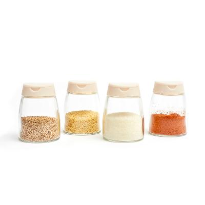 China Viable PP+glass seasoning jar spice jar cookong pot japanese salt shakers seasoning box for sale