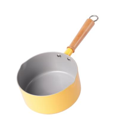 China Sustainable Hot Selling Foil Snow Colored Not Sick Frying Pan For Milk Pot Soup And Stock Pots for sale