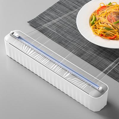 China Kitchen Cutter Tool Food Freshness Wraptastic Moisture Proof Dispenser Cling Film Cutter Cling Wrap Film Dispenser for sale