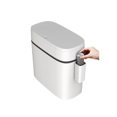 China Viable Smart Portable Indoor Plastic Indoor Plastic Waterproof Trash Can Household Rubbish Household Rubbish Bin With Garbage Bag Storage for sale