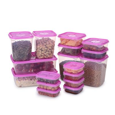 China Freshness Keeping Cheap Price 17 Pieces Food Sealed Crisper Container Keep Fresh Food Food Airtight Storage Containers for sale