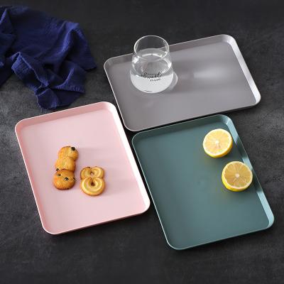 China Plastic Non-slip Coffee Tray Meal Service Restaurant Food Tray Serving Tray Rectangle Tea Viable for sale