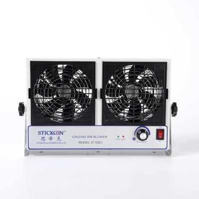 China Iron St-102D Higher Cost Performance Table Type AC Double Head Ion Fan for sale