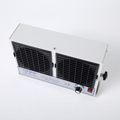 China Iron static eliminator supplier 24v DC esd fan ST102D double head air ionizing fan blower for sale