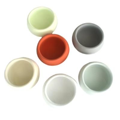 China Wholesale Bulk Cheap Cement Round Empty Aroma Cement Candle Cup Jar Jar Concrete Vessels Holder For Candle Making for sale