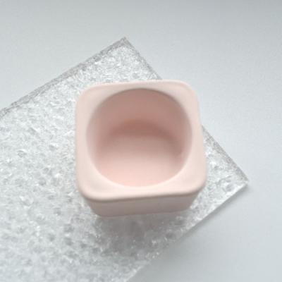 China Simple design home decoration square cement candle cup home decoration candle holder candle container jar for sale